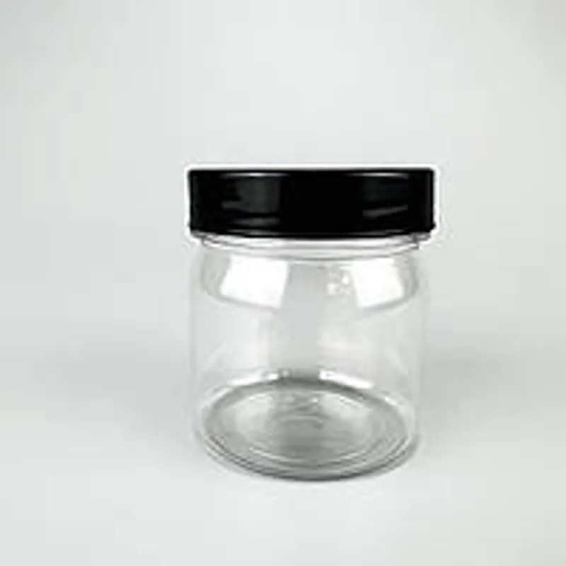 Пластикова банка 150 мл з чорною кришкою 63 мм (1/уп/10шт)