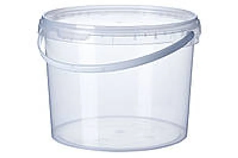 Ведро 5 л круглое прозрачное с ручкой, пластиковые ведра