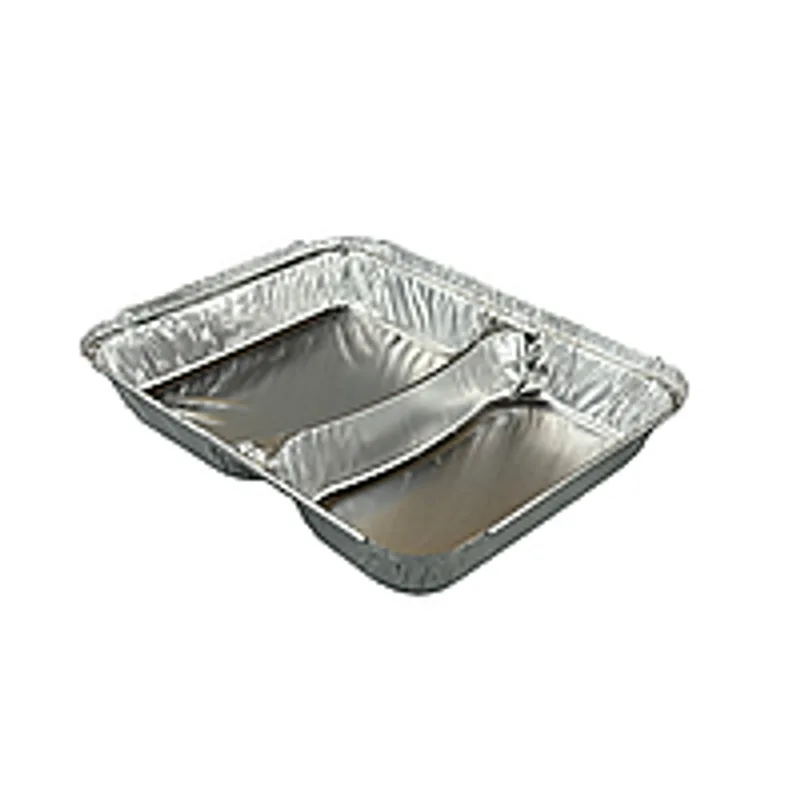 Контейнер алюминиевый на 2 секции 839 мл (R80L) 1/уп/100/шт