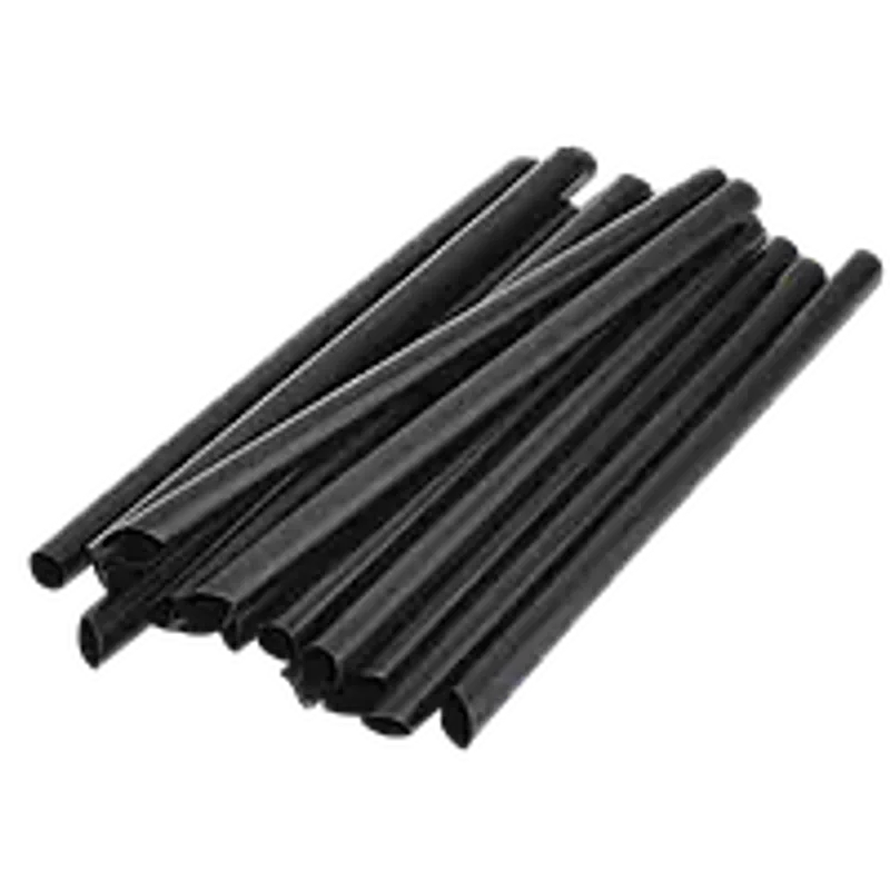 Трубочки для коктейлей 10 мм BUBBLE TEA Черные 250 шт (210х10 мм)
