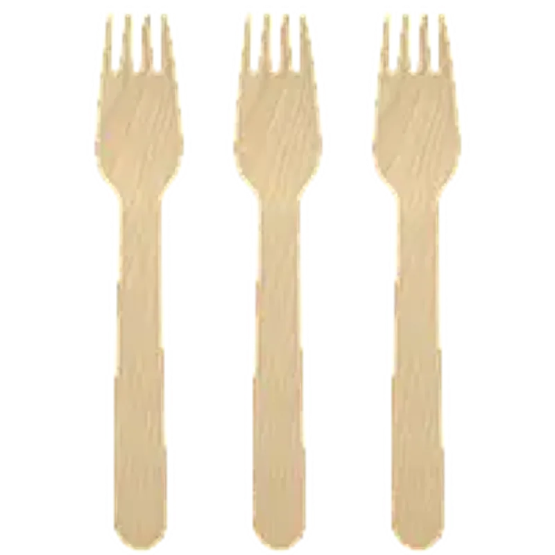 Вилка деревянная одноразовая столовая 16 см (1/уп/250/шт)