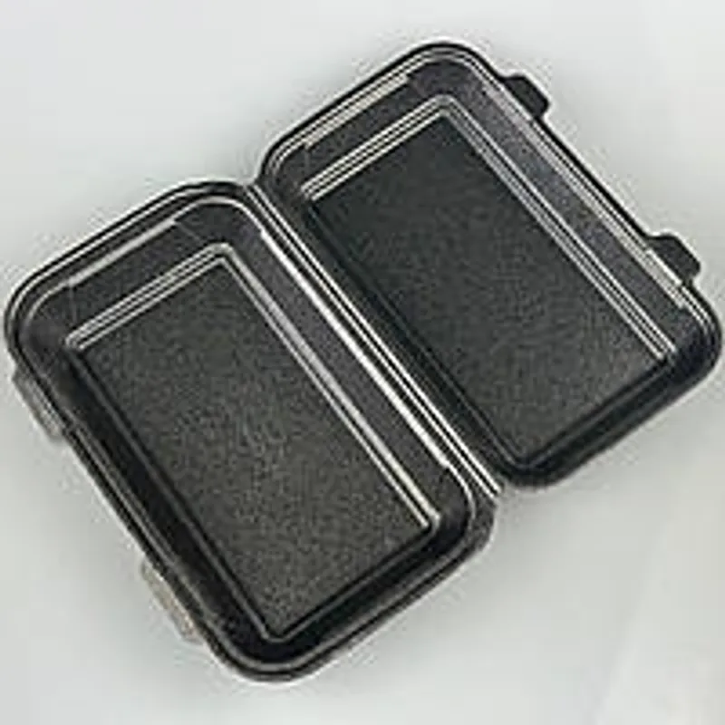 Ланч-бокс из полистирола 270х145х70 с откидной крышкой черный (1/уп/25/шт)