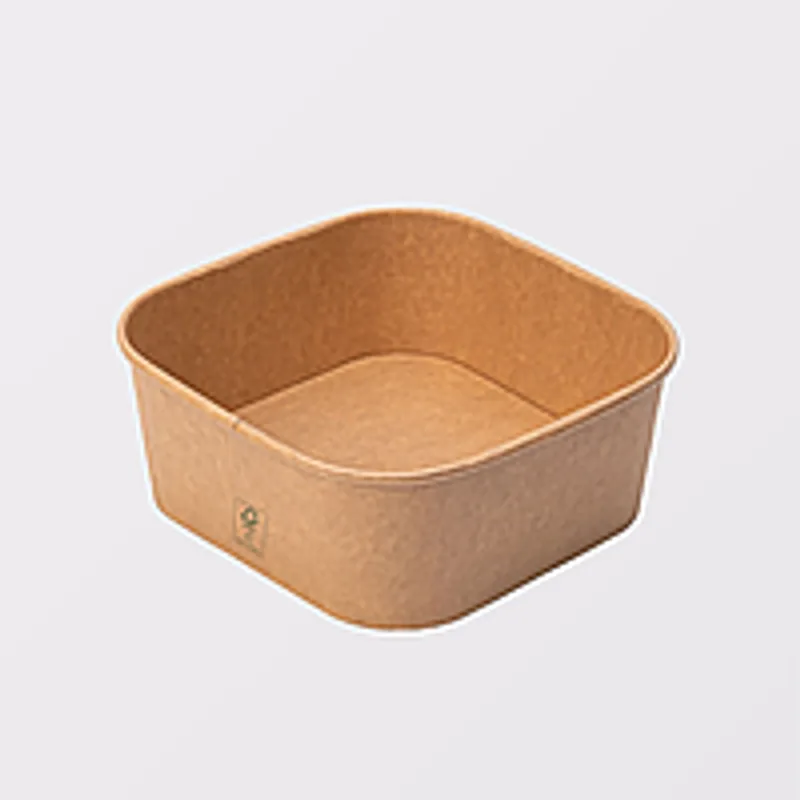 Квадратний салатник крафт 170*170 мм 1200 мл 50 шт