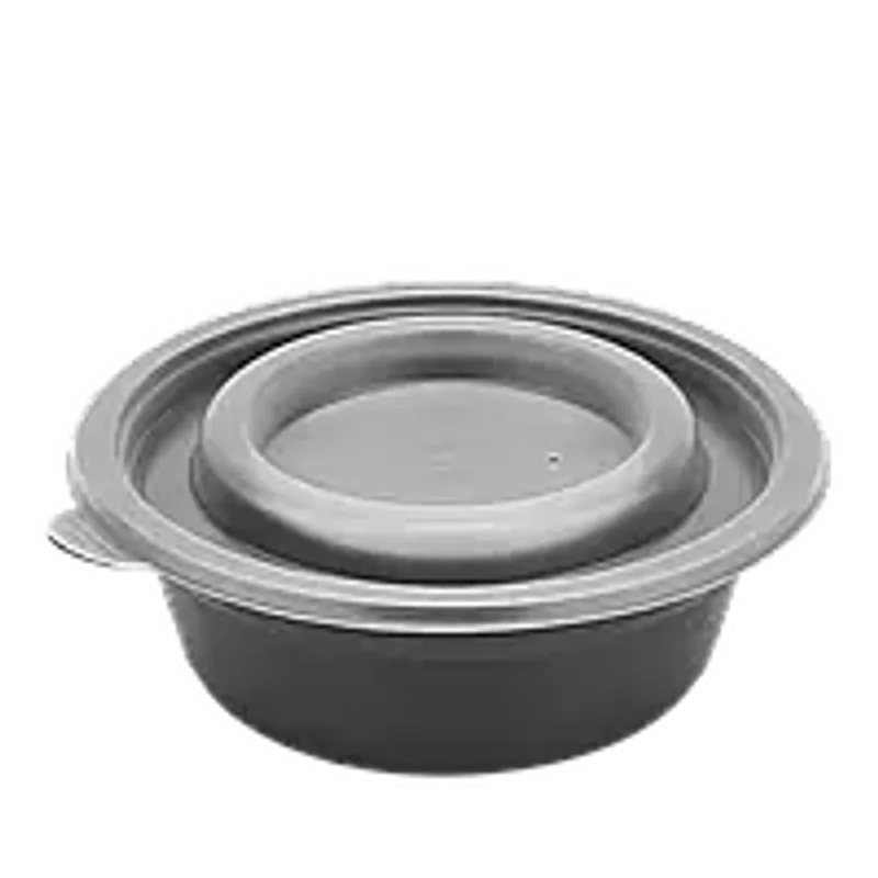 Супник с крышкой (РР) для холодных и горячих блюд 350 мл черный (1/уп/20/шт)