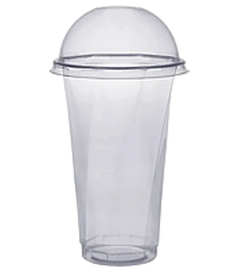 Стакани пластикові гвинтові під купольну кришку 500 мл без кришки (уп.50 шт)