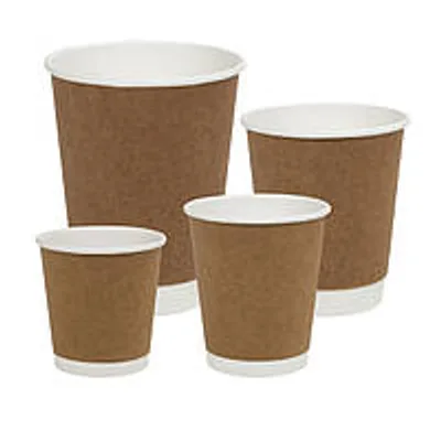 Стаканы бумажные двухслойные крафт