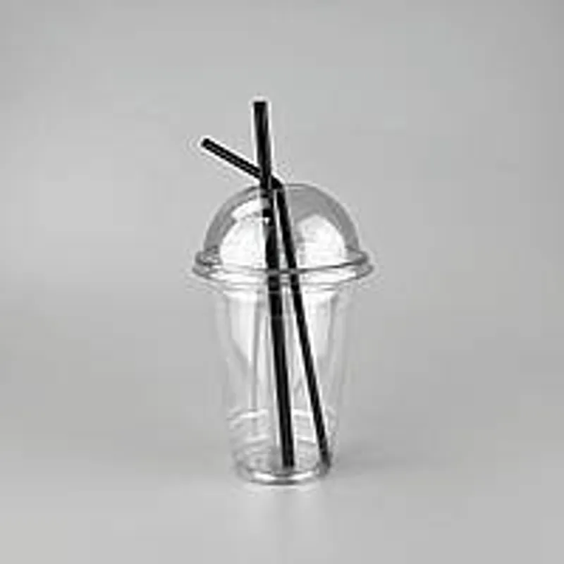 Стакани пластикові з купольною кришкою 500 мл Люкс (1/уп/50 шт), купольні стакани