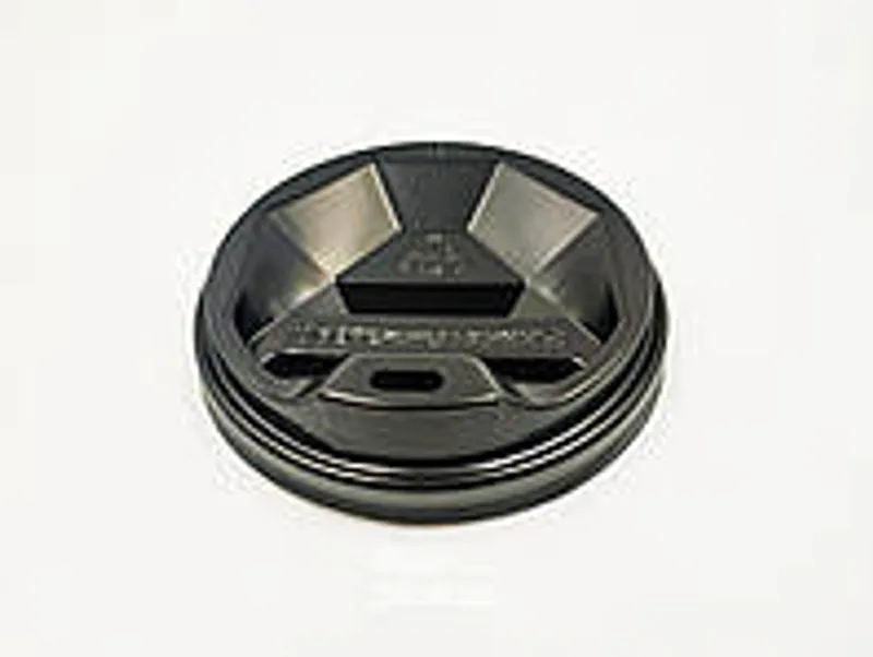 Крышка для бумажных стаканов черная  "РОМБ 76 мм"