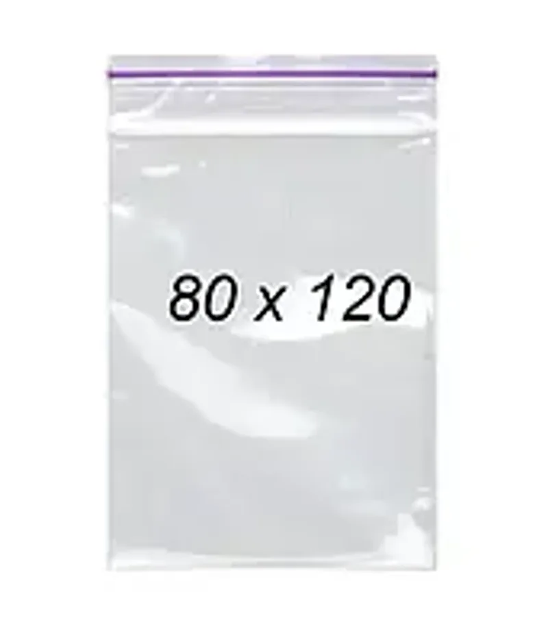 Зип пакеты 80х120 мм 50 мкм, пакеты с замком Zip-Lock 100 шт