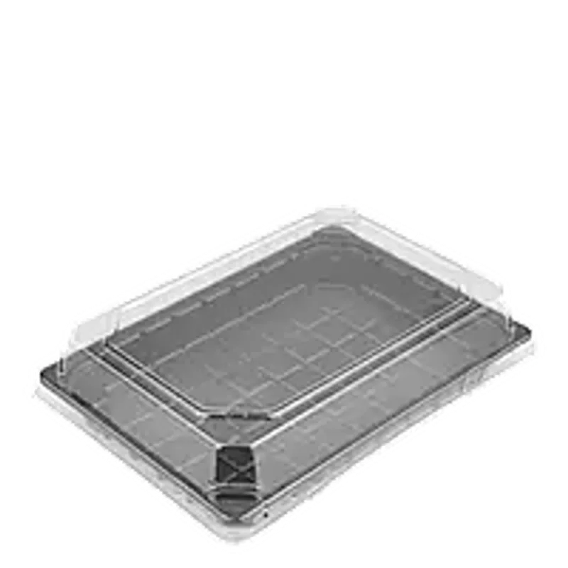 Упаковка для суші, ролів та холодних страв 184х129 мм, чорна (уп/10 шт)