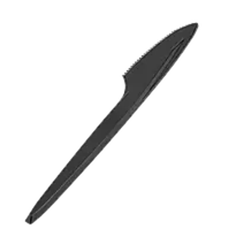 Нож пластиковый  «B» черный 18 см Премиум