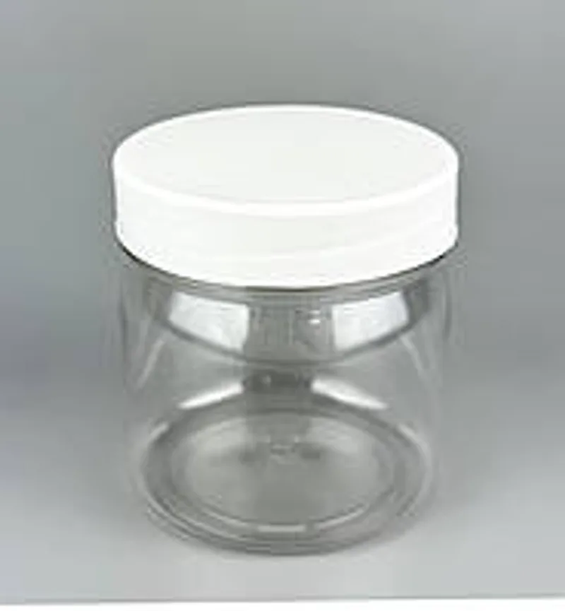 Пластиковая банка  150 мл с крышкой 63 мм з белой крышкой (1/уп/10шт)