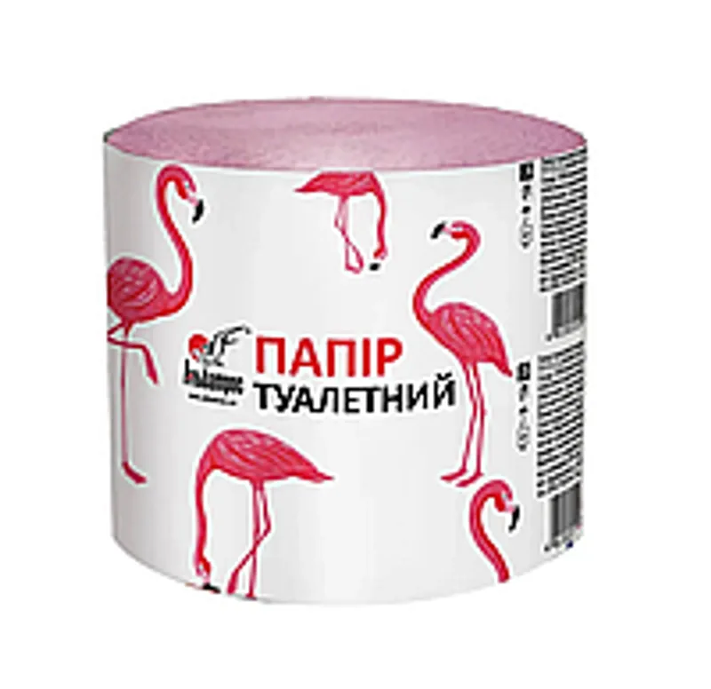 Туалетная бумага розовая с тиснением Альбатрос (24 рулонов)