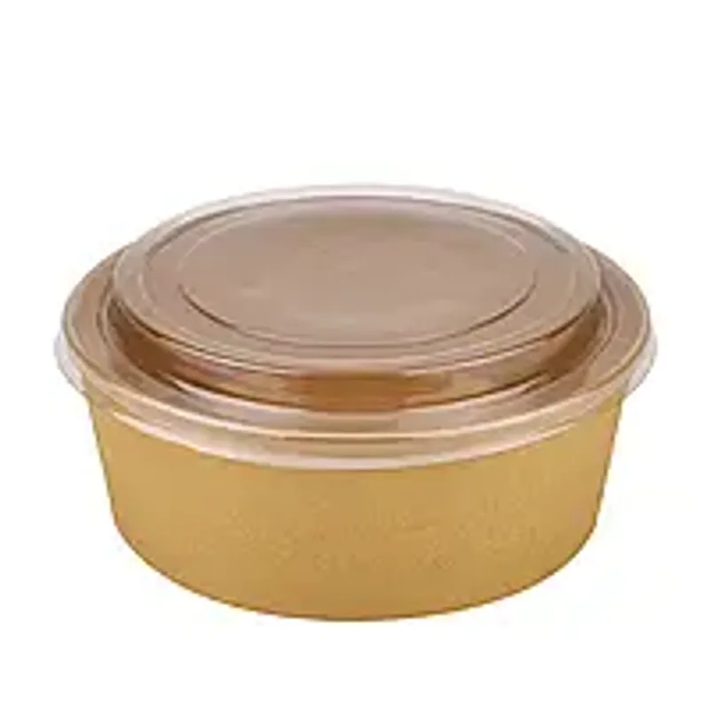 Салатник крафт 1300 мл (50 шт/уп) c крышкой