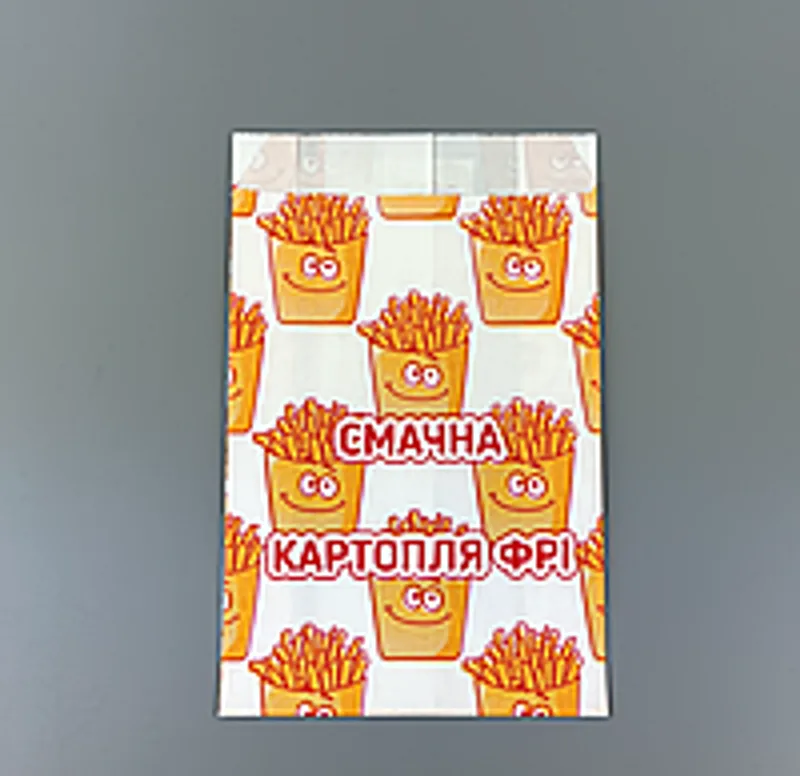 Упаковка для картошки фри 160х100х50 мм большая порция 250 гр 1000 шт