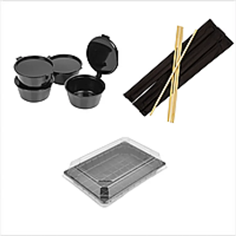 "Комбо 227" упаковка для суши - роллов, палочки для суши, соусники