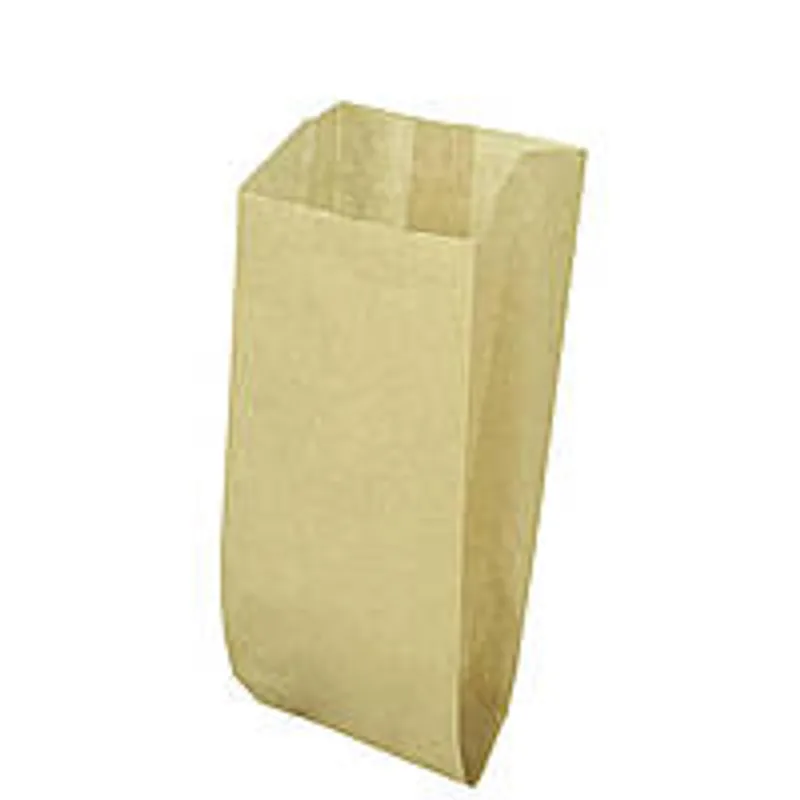 Паперовий пакет цілісний крафт буро-коричневий 160х100х50 мм