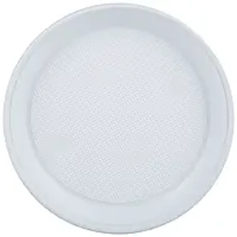 Тарелка одноразовая пластиковая 16 см Белая, PP материал для горячего и холодного