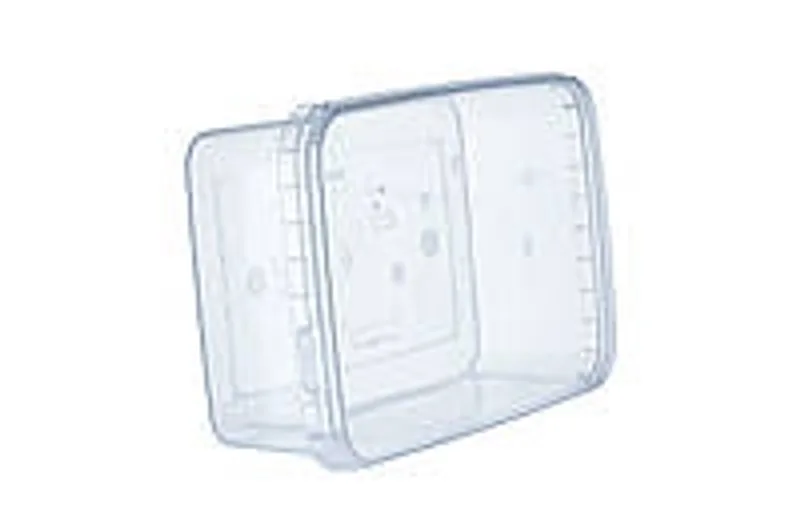 Судок прозрачный 1 л (прямоугольный с крышкой), тара пластиковая пищевая