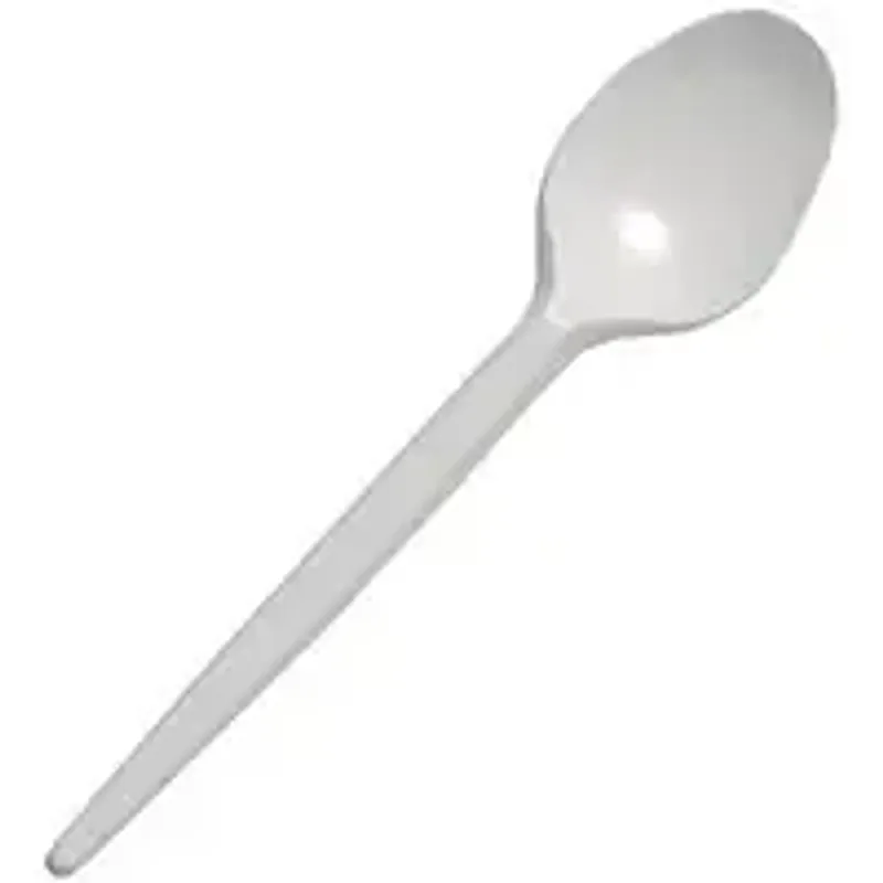 Ложка столовая одноразовая белая, уп.100 шт (17 см)
