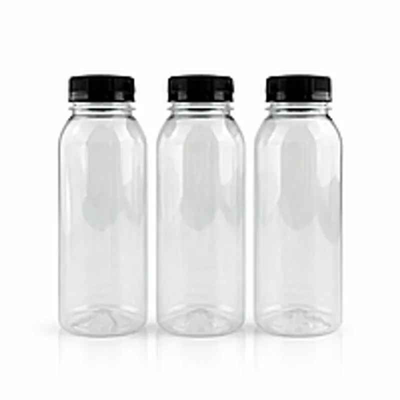 Бутылка пэт 330 мл с крышкой 38 мл (1/уп/25/шт) с черной крышкой