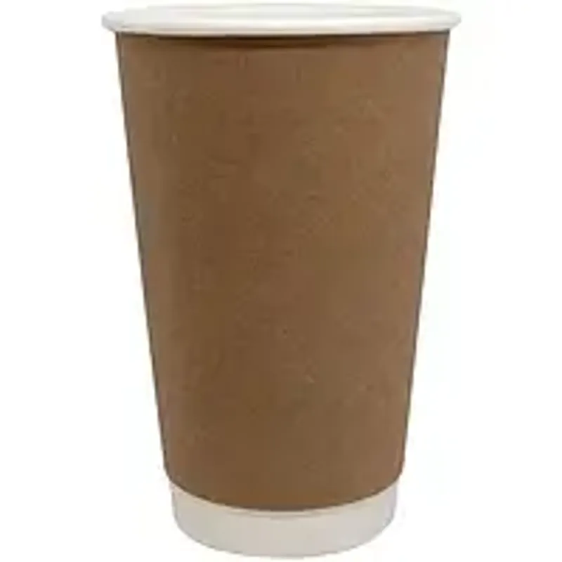 Стакан бумажный двухслойный 450 мл крафт (1 / уп / 25 шт)