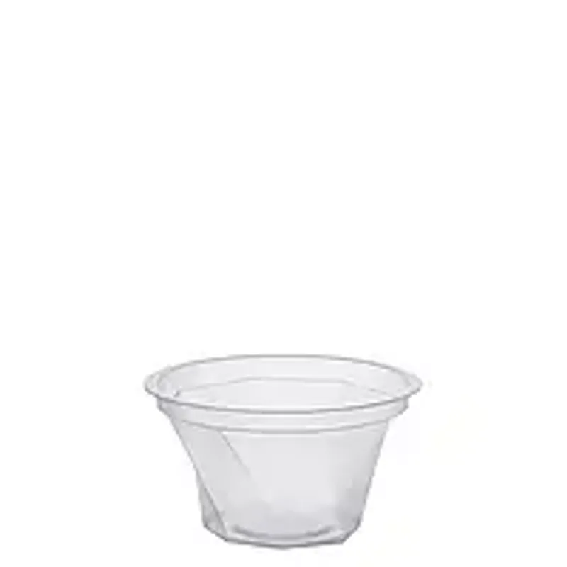 Стакани десертні пластикові під плоску кришку 130 мл (уп.50 шт) без кришки