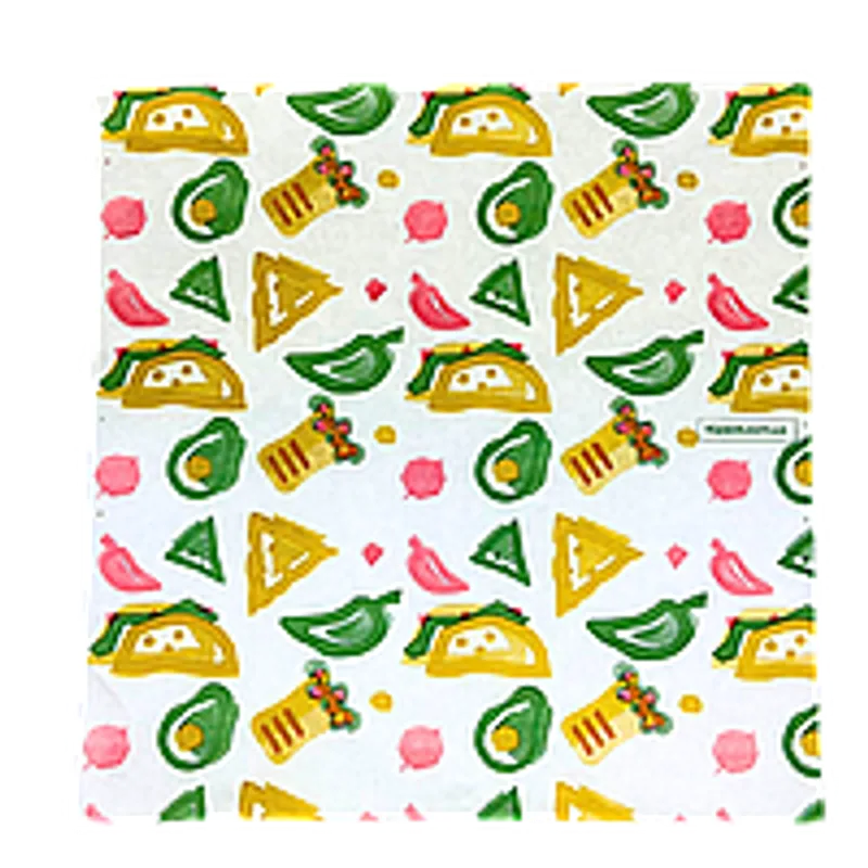Упаковочная бумага «Бургер» "Мексика" 320х320мм 500 шт., Фаст-фуд упаковка