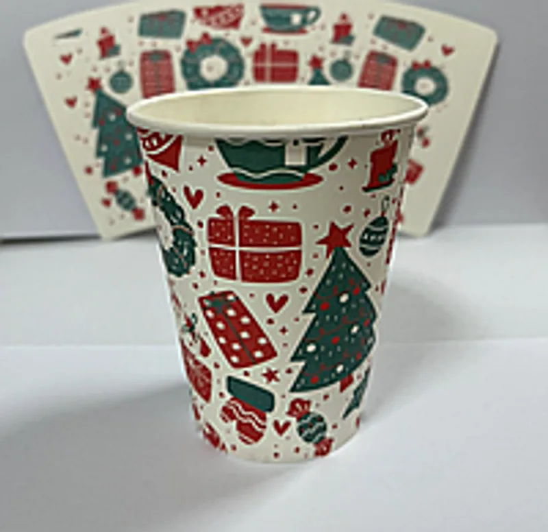 Стакан паперовий святковий 250 мл мікс кольоровий - 50 шт упаковка