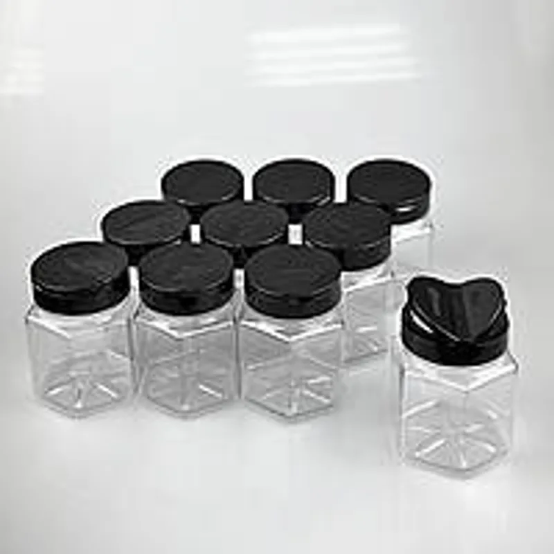 Баночки для специй, набор для специй  10 шт. 250 мл с крышкой ПЭТ