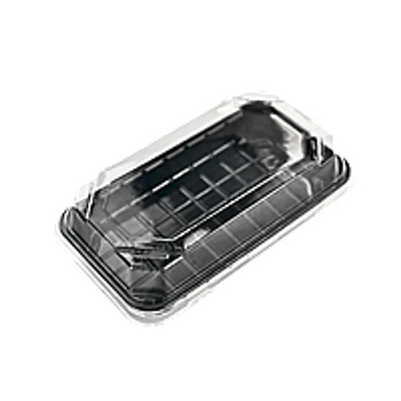 Упаковка для суши, роллов и холодных блюд 185х100 мм, черная 10 шт