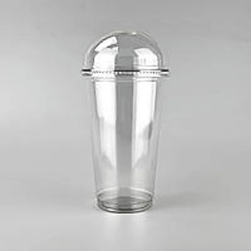 Стакани пластикові під купольну кришку  500 мл упаковка 50шт (з кришкою), уп