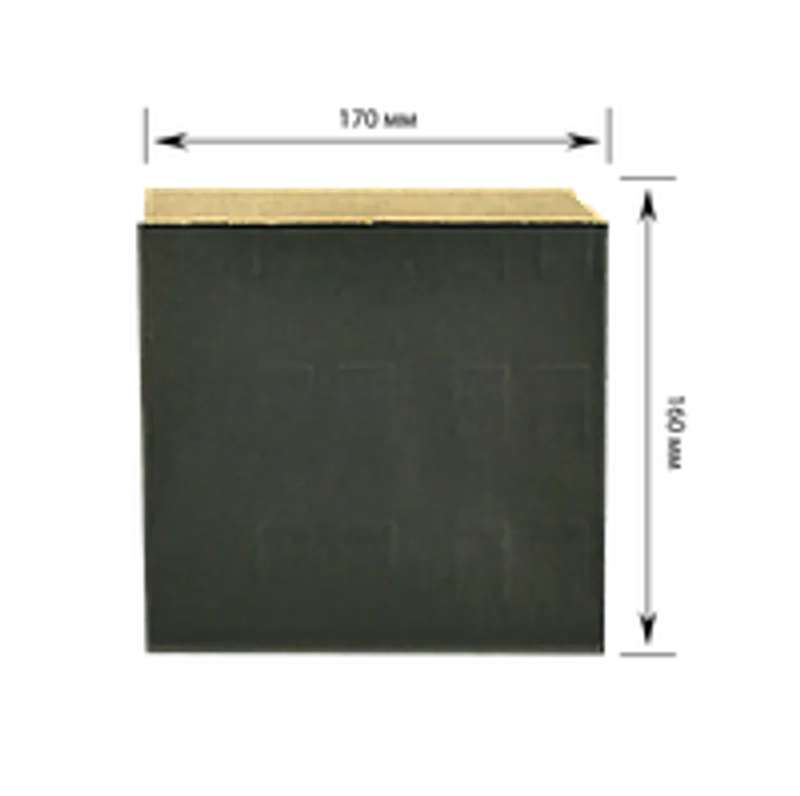 Паперовий пакет куточок «Для сендвічів» чорний 160х170 мм