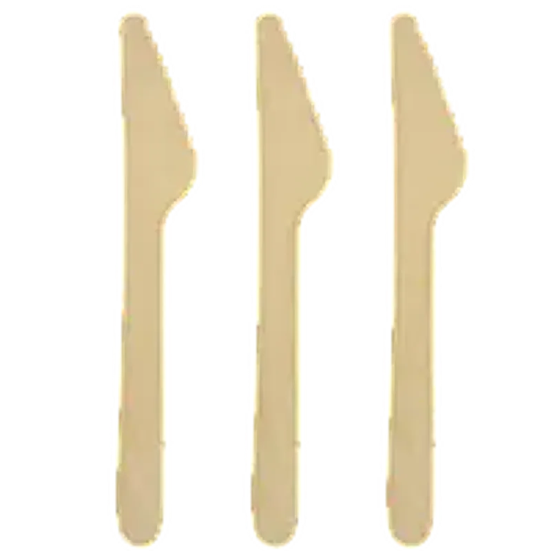 Ніж одноразовий дерев'яний 16 см (упаковка 250 шт)