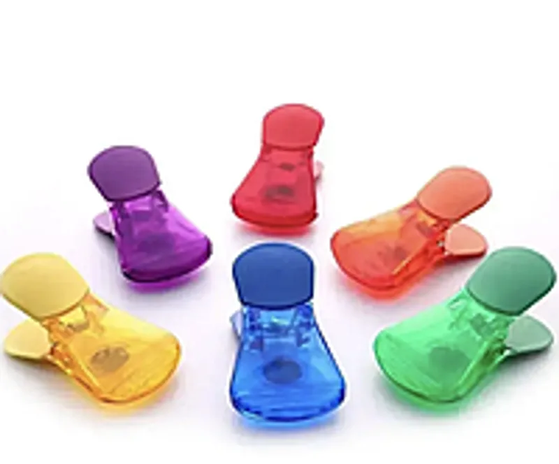 Магнитные зажимы для пакетов 4 шт универсальные кухонные клипсы с магнитом для продуктов, упаковок, записок