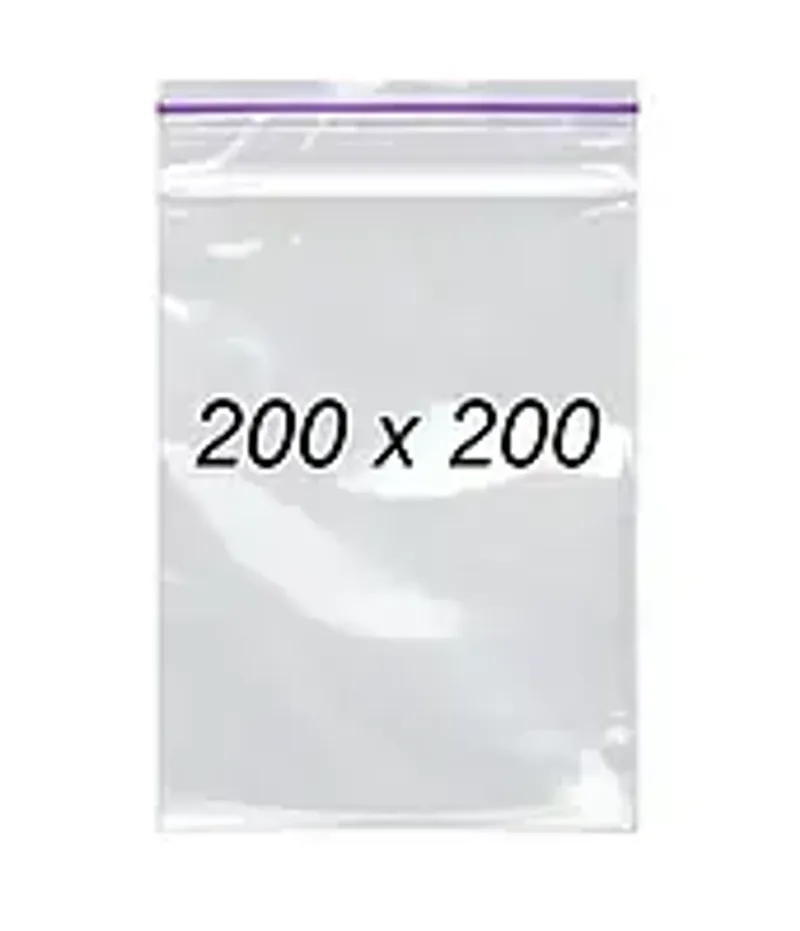 Зип пакеты 200 х 200 мм 50 мкм, пакеты с замком Zip-Lock 100 шт