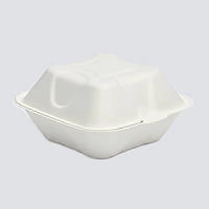 Бокс из тростника для бенто торта и бургера L 161*161*80 мм 25 шт