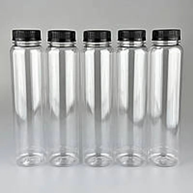 Пляшка пет 350 мл з кришкою 38 мм (1/уп/25/шт) з чорною кришкою 38 мм